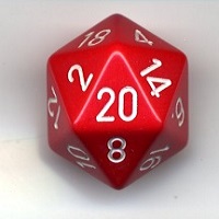 image of the twenty sided die, the D20