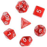 image of all the dice types